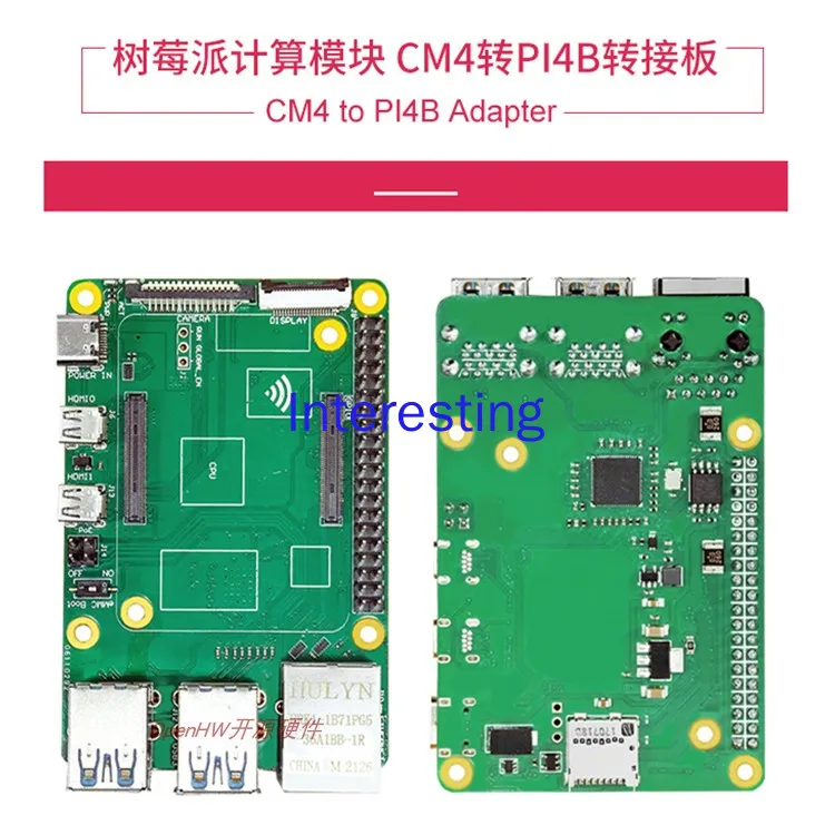 CM4 to PI4B Adapter Raspberry Pi Computing Module CM4 to PI4B Adapter Board Can Be Customized