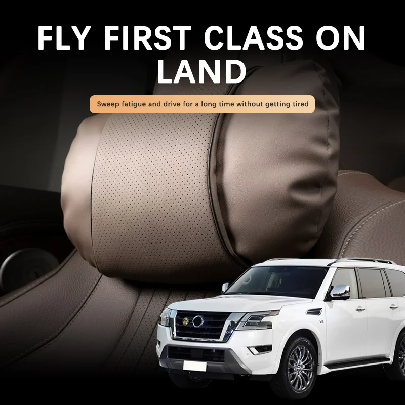 

NEW Top Quality Car Headrest Comfortable Anti-fatigue Soft Car Neck Support Pillow For Nissan Patrol Y61 Y260 Y60 RC Accessories