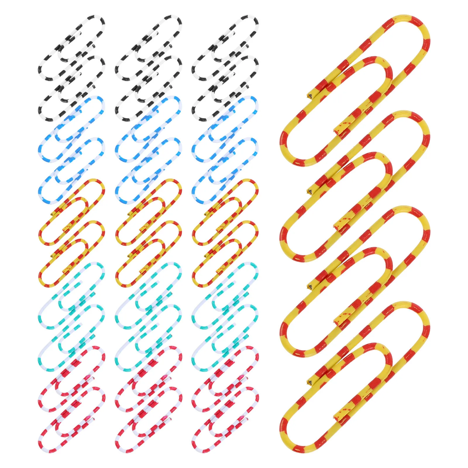 

100Pcs Zebra Pattern Paper Clips Small Decorative Document Clips Steel Office Paper Pin Marking Clip Paperclip