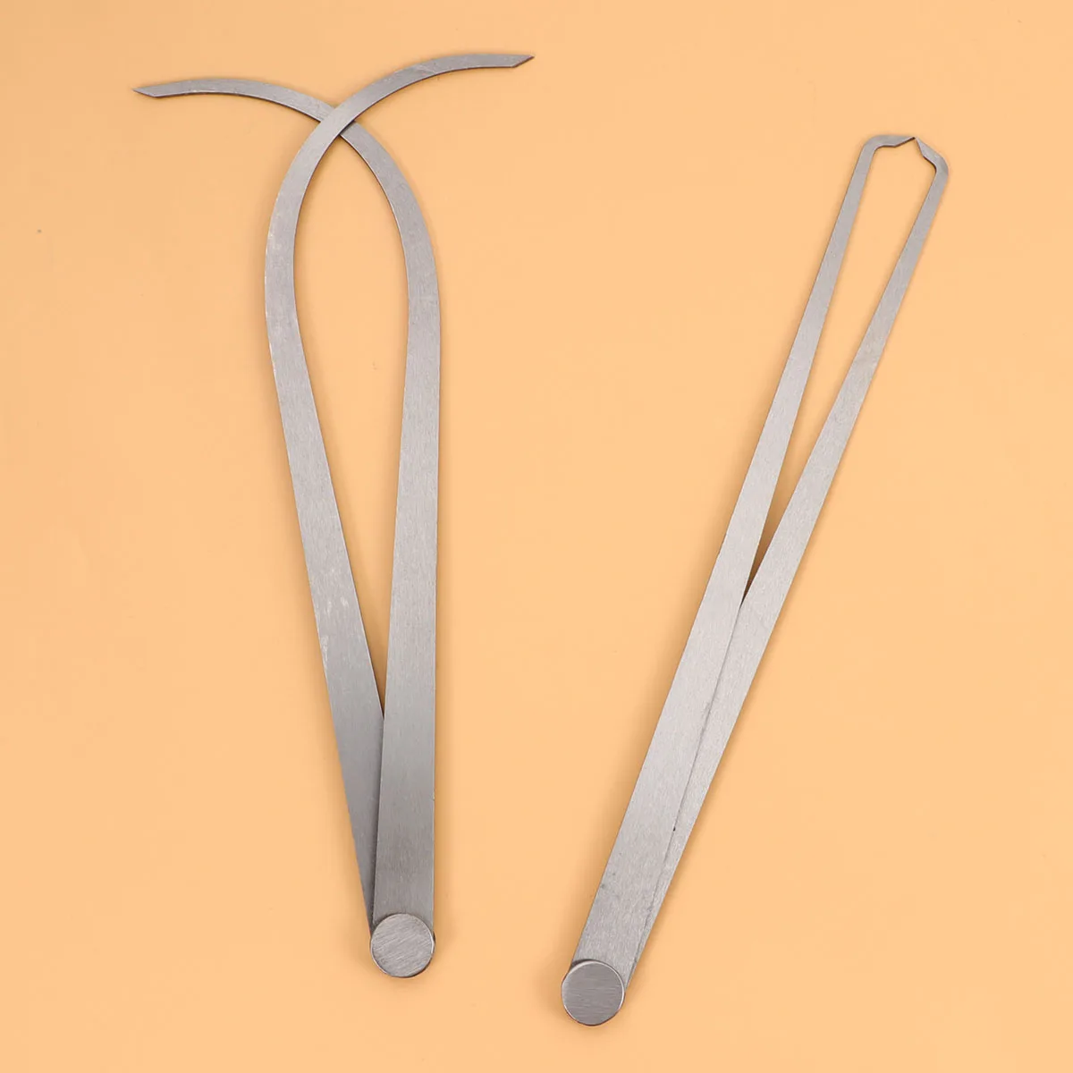 

2 Pcs Outer Caliper Set Measuring Tool High Precision Steel Simple Measuring Tool Material Practical Use