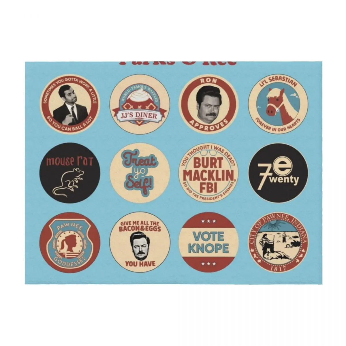 

Parks and Rec Throw Blanket Single for sofa Luxury Designer Winter beds Blankets