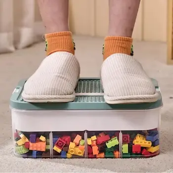 Plastový úložný box Lego pro děti, puzzle, stavební blok Lego kontejner, klasifikace, díl, třídicí box, dětský organizér na hračky 10 nejlepší prodej Organizér na hračky - №8