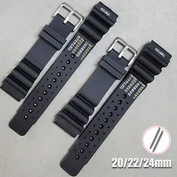 20mm 22mm 24mm Rubber Strap Men Women Waterproof Watch Band for Water Ghost Silicone Bracelet Diver Sport Wristband