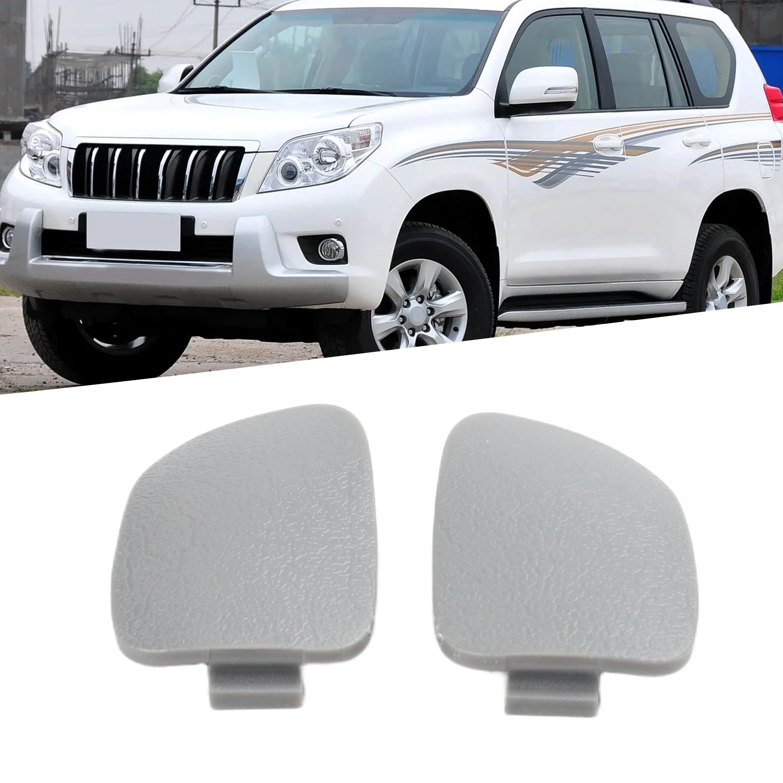 For LC120 For Prado 2003 to 2009 Interior Roof Pull Handle Cover Set AB Pillar Mount for Upper Lower Handle Assembly