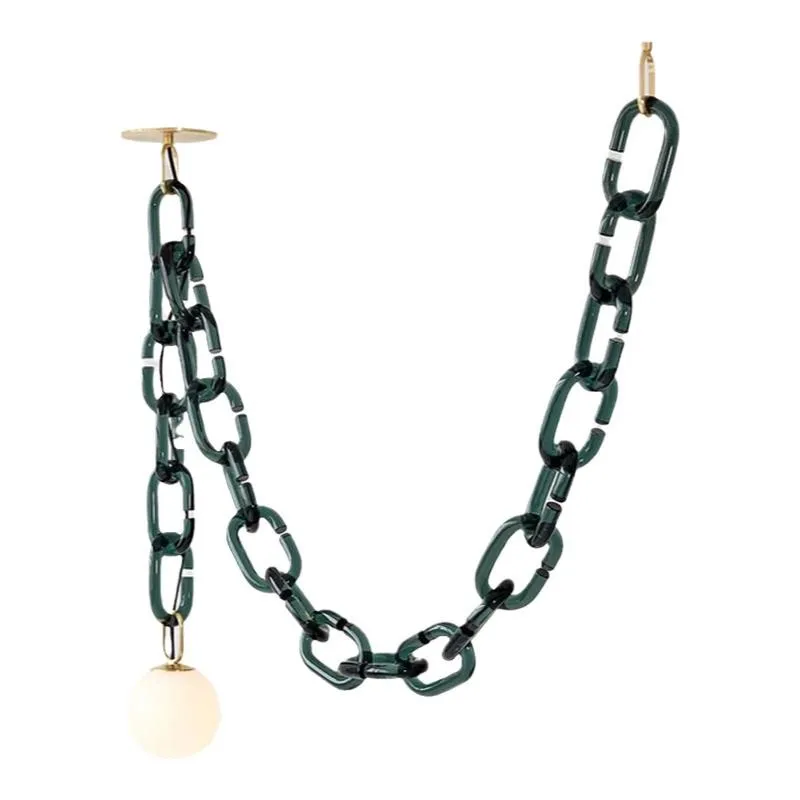 Simple glass ball creative chandelier living room clothing store decorative chain