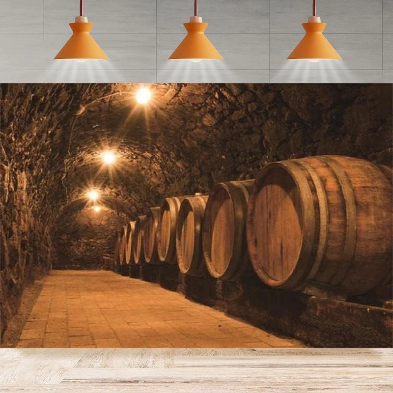 

Photography Backdrop Old Wine Cellar Jar Wooden Tool House Interior Background For Photo Studio Home Party Decor Poster Banner