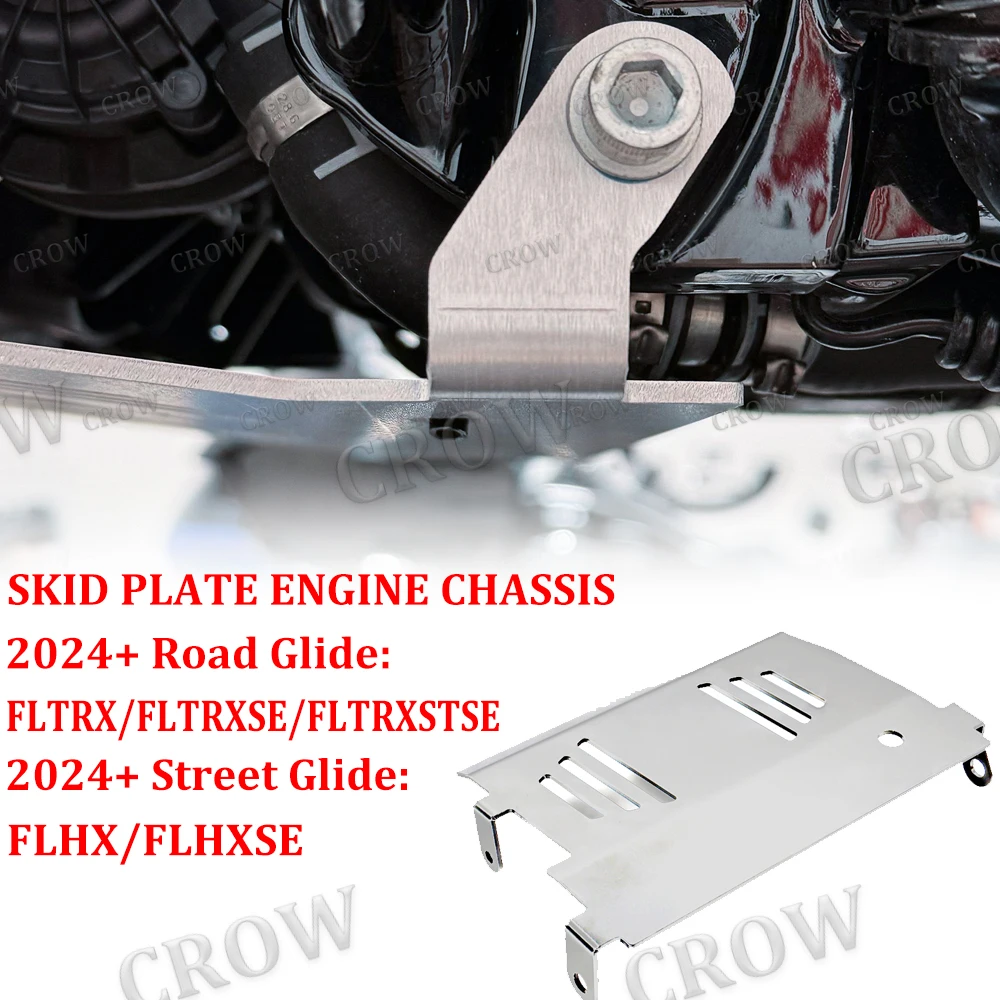 

For Harley CVO Road Glide FLTRXSE 2024 Skid Plate Lower Engine Chassis Protector Black and Silver New motorcycle accessories