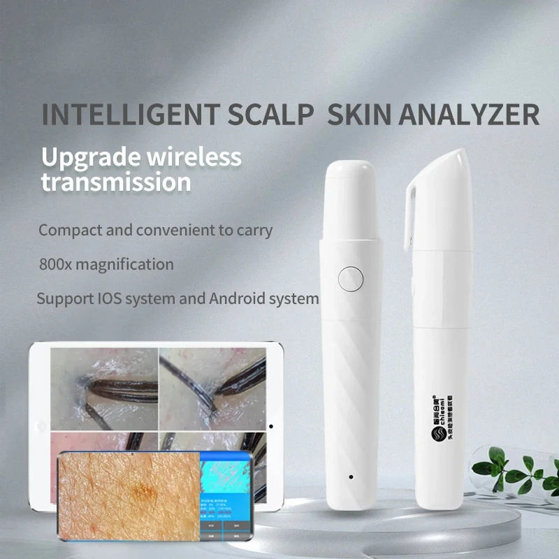 Dermatoscopio wireless Analizzatore della pelle del cuoio capelluto Macchina 1000x Analizzatore viso e corpo Microscopio del cuoio capelluto Bellezza Salute Professionale