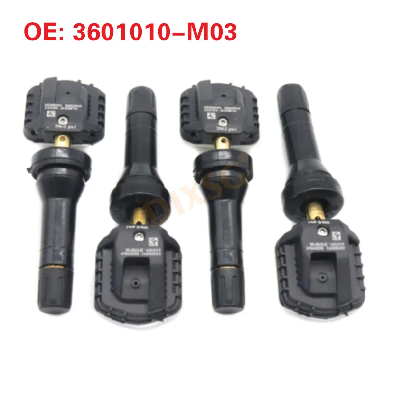 4pcs 3601010M03 Tire Pressure Monitor Sensor for 2020 2021 CHANGAN E-STAR Autopart 3601010-M03 TPMS Sensor