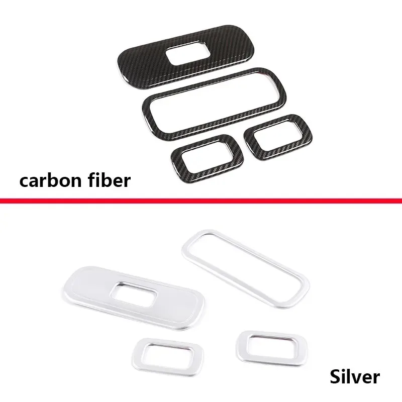 لمرسيدس بنز G الفئة W463 2019-24 ABS ألياف الكربون نافذة السيارة رفع زر الإطار غطاء الكسوة الملحقات الداخلية #4