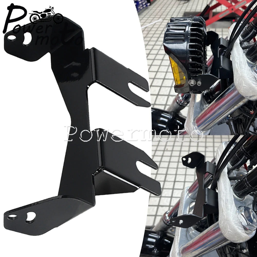 

Для Baja LP9 Pro светодиодные фары для мотоцикла, кронштейны для крепления фар, держатель, поддержка Harley Dyna Street Bob Sportster Softail