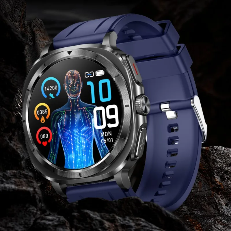 

NAMOFOTO New Smart Watch 1.43" AMOLED Clock ECG HRV Blood Lipid Pressure Oxygen Wristwatch Men Bluetooth SOS Call Smartwatch