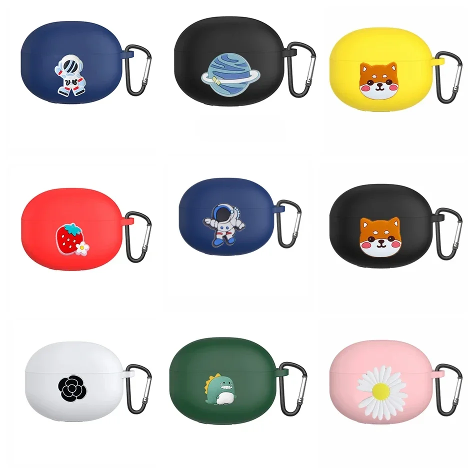 HONOR سماعات الأذن X6 / LCHSE كليب حالة الكرتون الكلاب مضحك الحيوان/زهرة سماعات سيليكون غطاء Fundas الشرف x6 غطاء سماعة الرأس