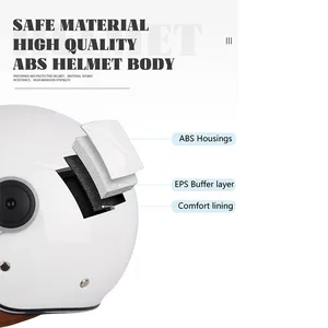 Dot certification vintage motorcycle helmet, kart, scooter, motor van, motorcycle, double lens, half -helmet running, four stations 7 Main sales helmet kart - №7