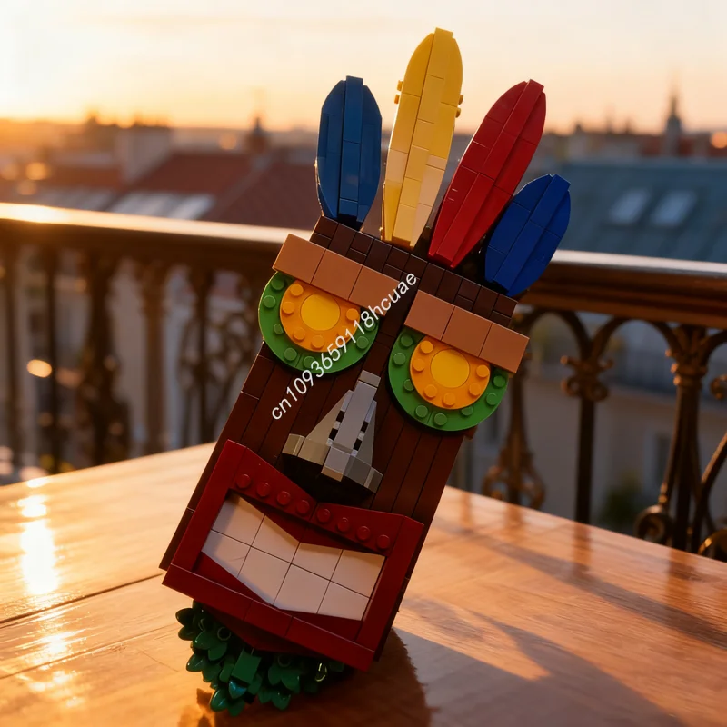 252 قطعة MOC بالحجم الطبيعي أكو قناع نموذج اللبنات العمارة هدايا عيد الميلاد تجميع لتقوم بها بنفسك فكرة ألعاب من الطوب عيد ميلاد الاطفال #1