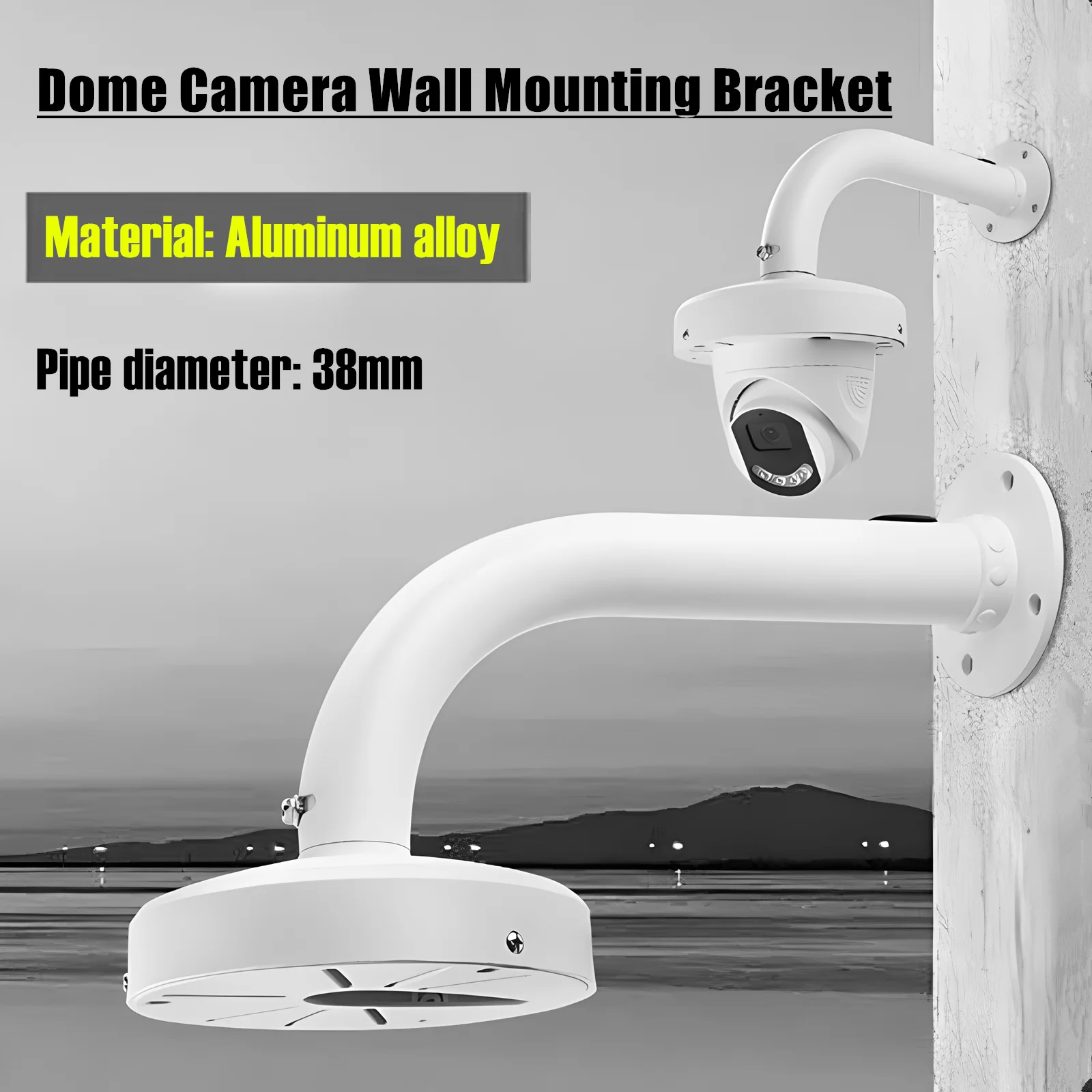 18CM 26CM 37CM Long Arm Bracket Aluminum Alloy Wall Mount Bracket for Samsung Hikvision Dahua Dome Surveillance Security Camera