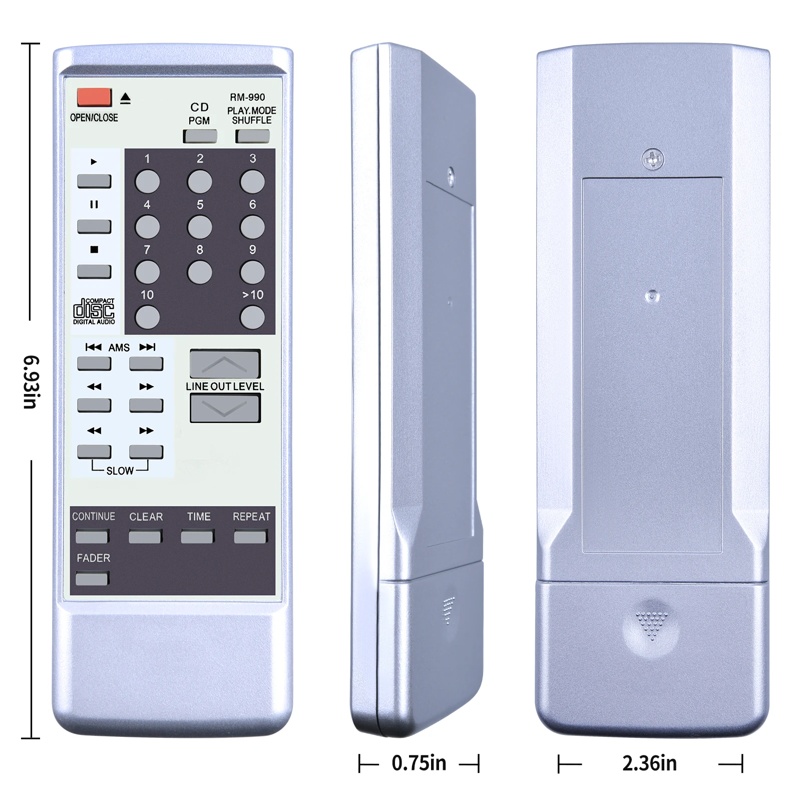 RM-990 zdalnego sterowania do odtwarzacza SONY CD CDP-101/297/497/570/590/597/750/790/897/990/991/950/970/222/227/228/2 pilot zdalnego sterowania