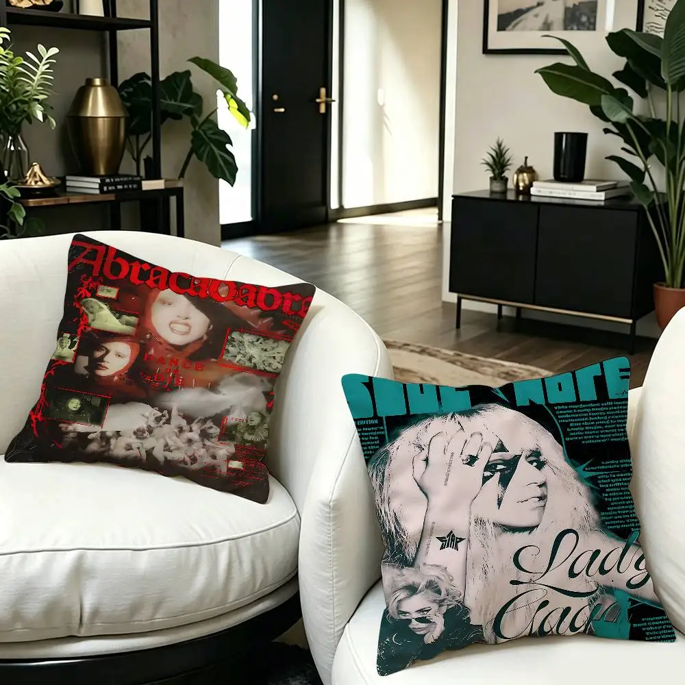 Singer L-lady Gaga Pillow Anime Pillow Sofa Bed Head Pillow Cover Cushion Cover 45x45 cm Fashion