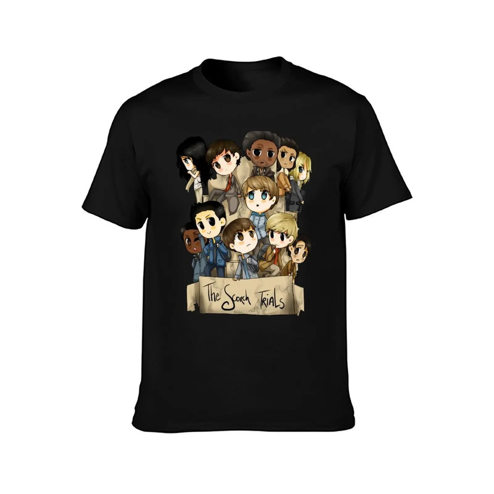 The Scorch Trials T-Shirt, Summer Casual Cotton Tee, Oversized Streetwear Tops, Vintage Graphic Print, Loose Fit Short Sleeve