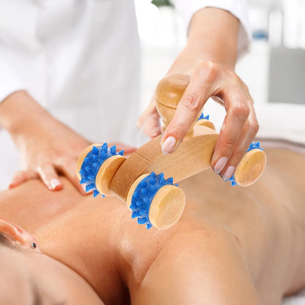 

3Pcs Wood Massage Tools Wooden Foot Massager Rollers Smooth Portable for Neck Back Foot Shoulder Massage Use Wood Massager