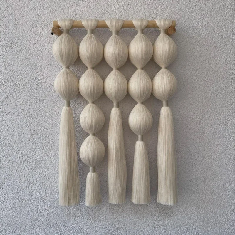 

Handmade Scandinavian Macrame Wall Art, Woven Fiber Tapestry for Bedroom and Living Room Wall Decor