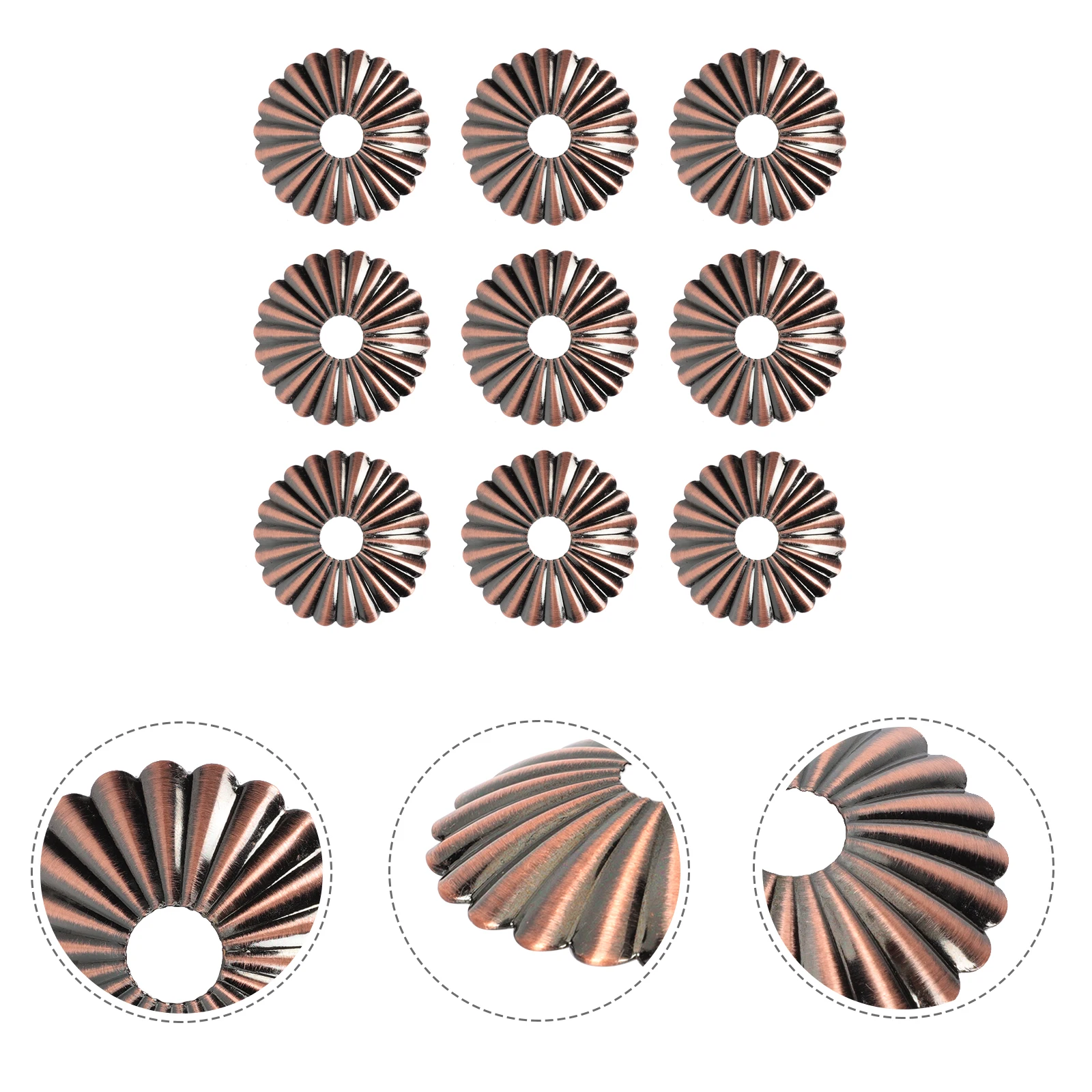 

10 Pcs Lighting Accessories Flower Design Lamp Cover Fixture Floral Decorate Wrought Iron Case Desktop