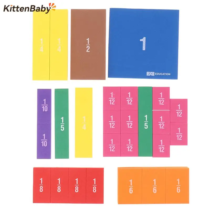 1 Set Magnetische Regenboog Fractie Tegels Vroege Educatief Math Speelgoed Kinderen Leren Educatief Speelgoed Math Baby Speelgoed