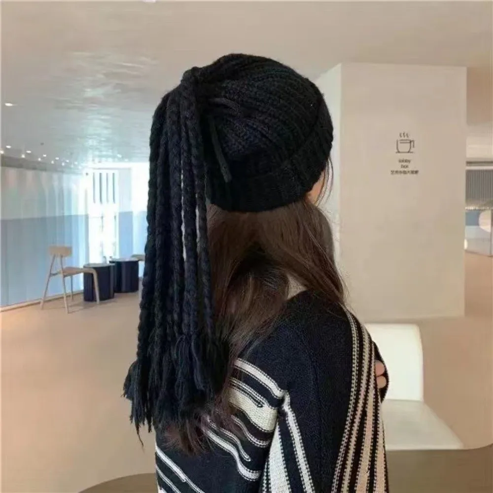 العصرية تنوعا الشتاء قبعات منسوجة بلون الهيب هوب نمط المجدل قبعة دافئة صوف مبطن قبعة قبعة للجنسين #4