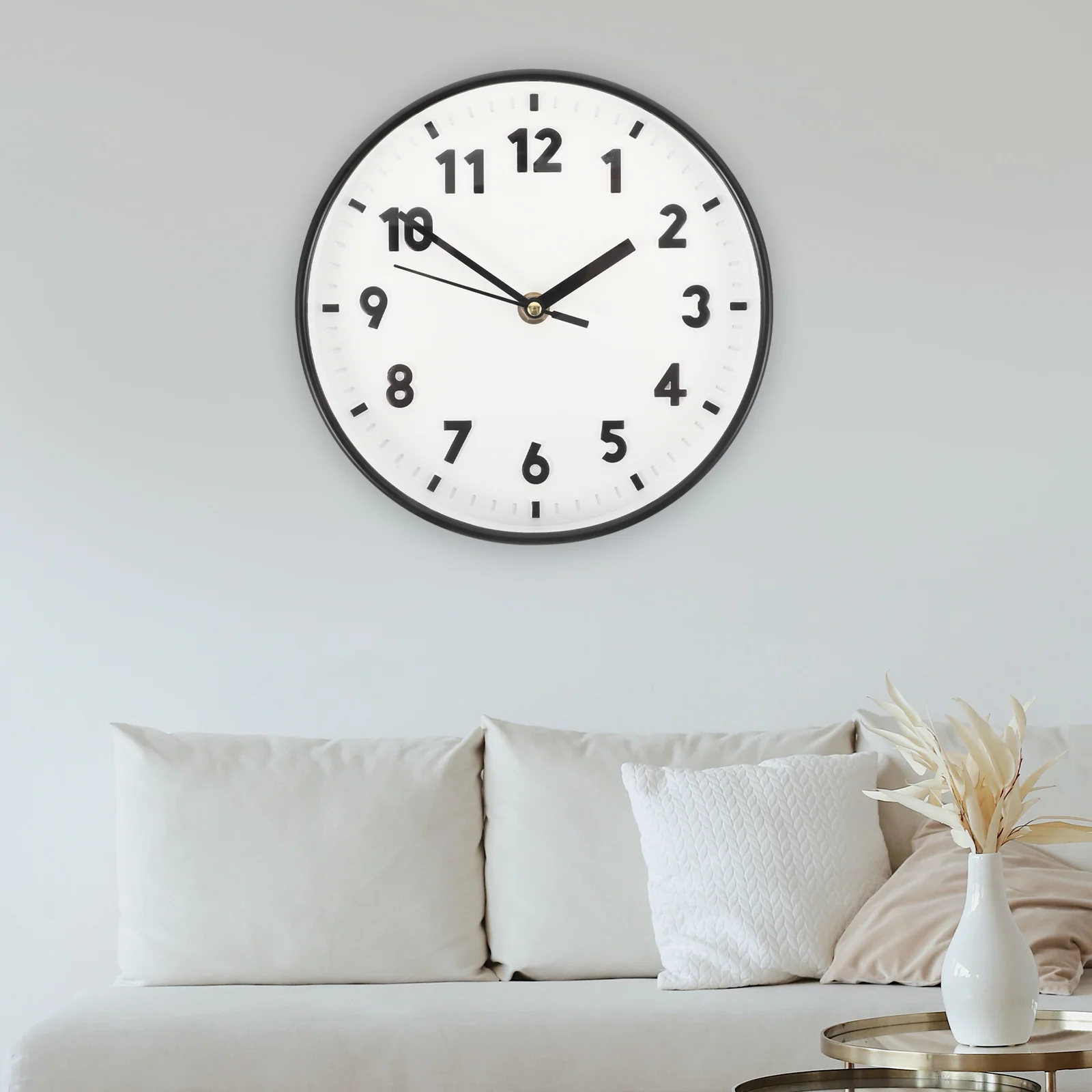 Wall Clock Vintage Decor Silent Country Home Modern Style Decorative Wear-resistant Analog Convenient Mute Office