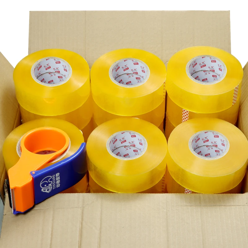 42mm width clear yellow Tape Packing Tape,Clear Packaging Tape ,Shipping Tape for Moving Boxes, Shipping, Office Moving Boxes