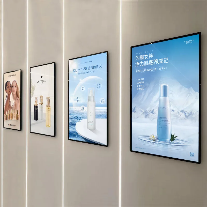 32/42/55 inch ultra-thin wall advertising machine milk tea shop supermarket publicity commercial advertising display wall