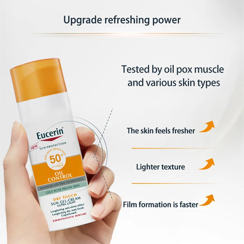 Eucerin Oil Control Refreshing Sunscreen Lotion SPF50+ Isolating Sunscreen Sensitive Skin Facial Body UV Protection 50ml