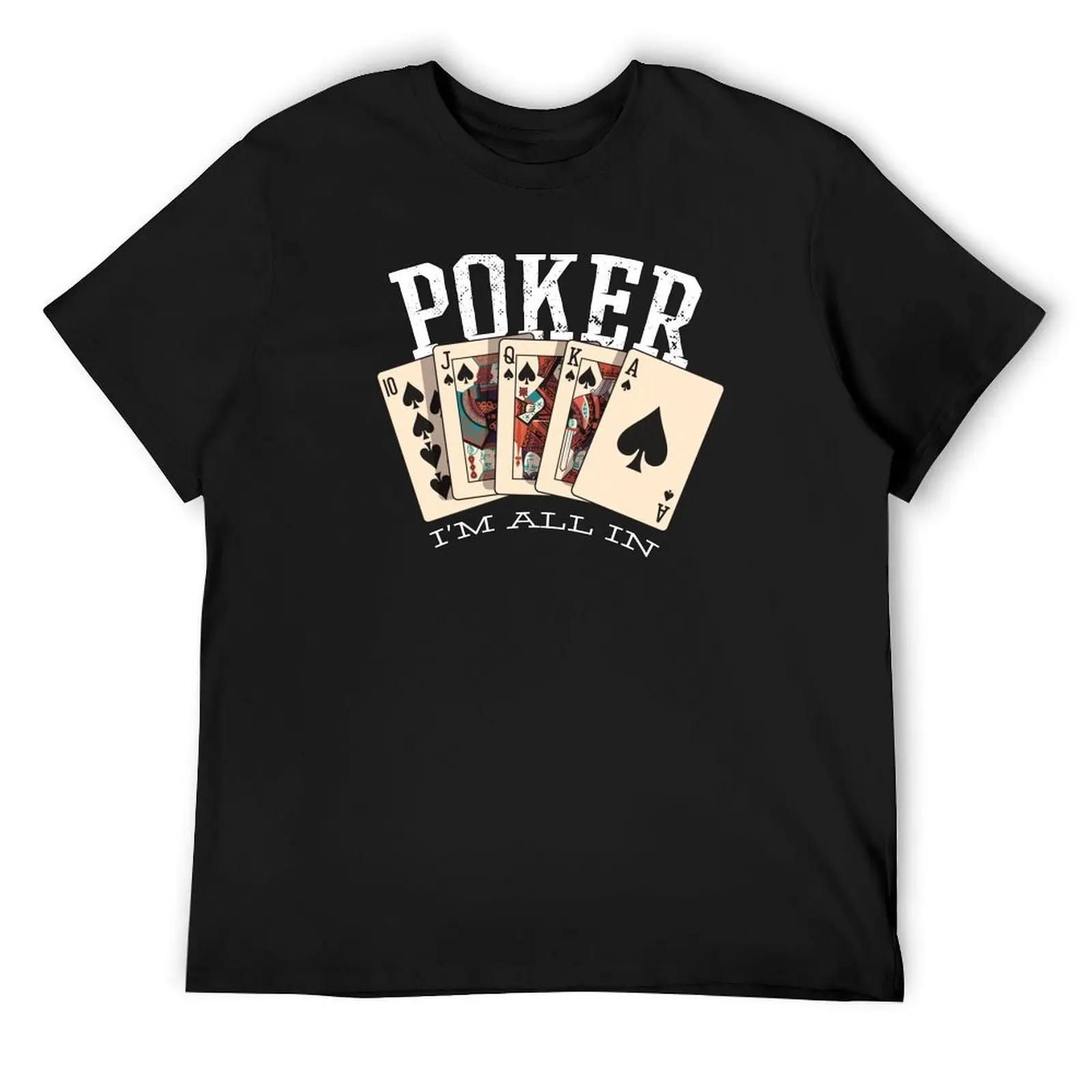 Poker Im All In T-Shirt boys animal print anime stuff summer tops shirts graphic tee mens clothes