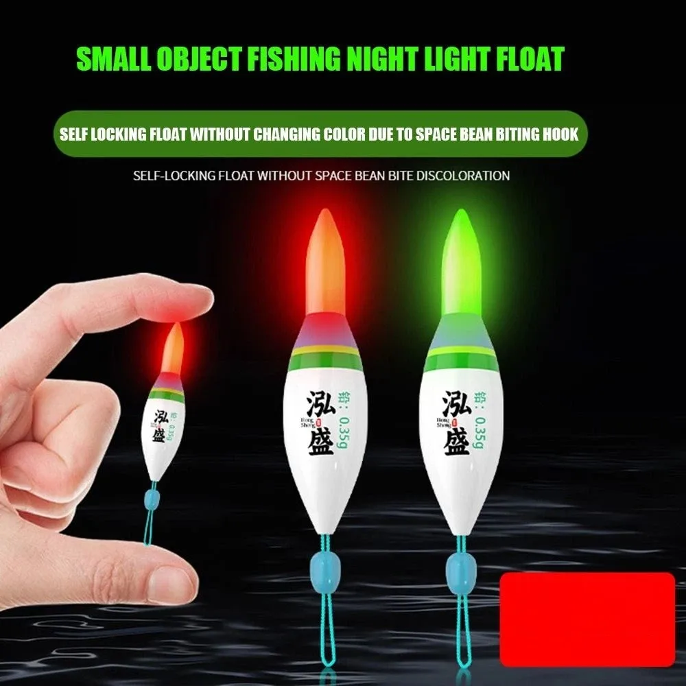Green/Red Light Buoy LED Smart Electronic Fishing Floats Bobbers Small Short Rock Fishing Floats High Sensitivity Winter Floats