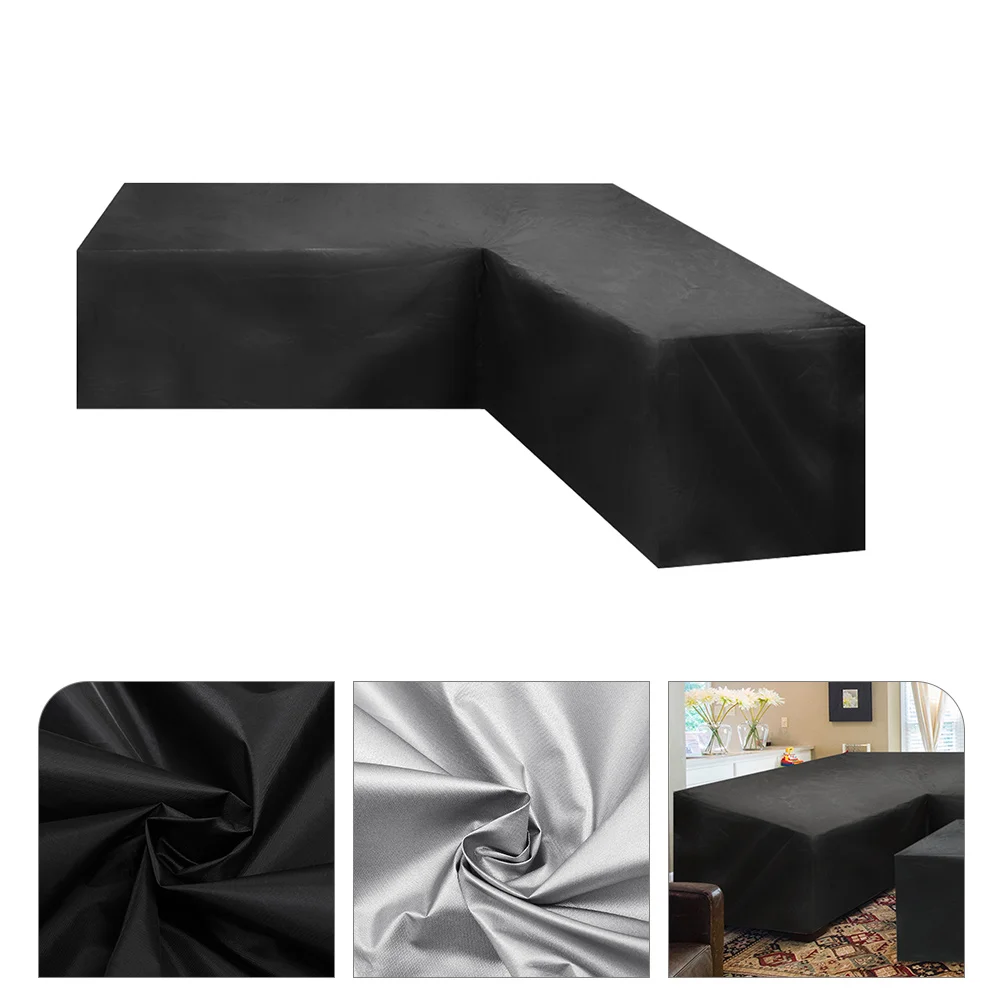 

Sectional Couch Cover Waterproof Sofa Patio Furniture Covers for Winter Shape Dust 286X286cm Outdoor Black Shaped