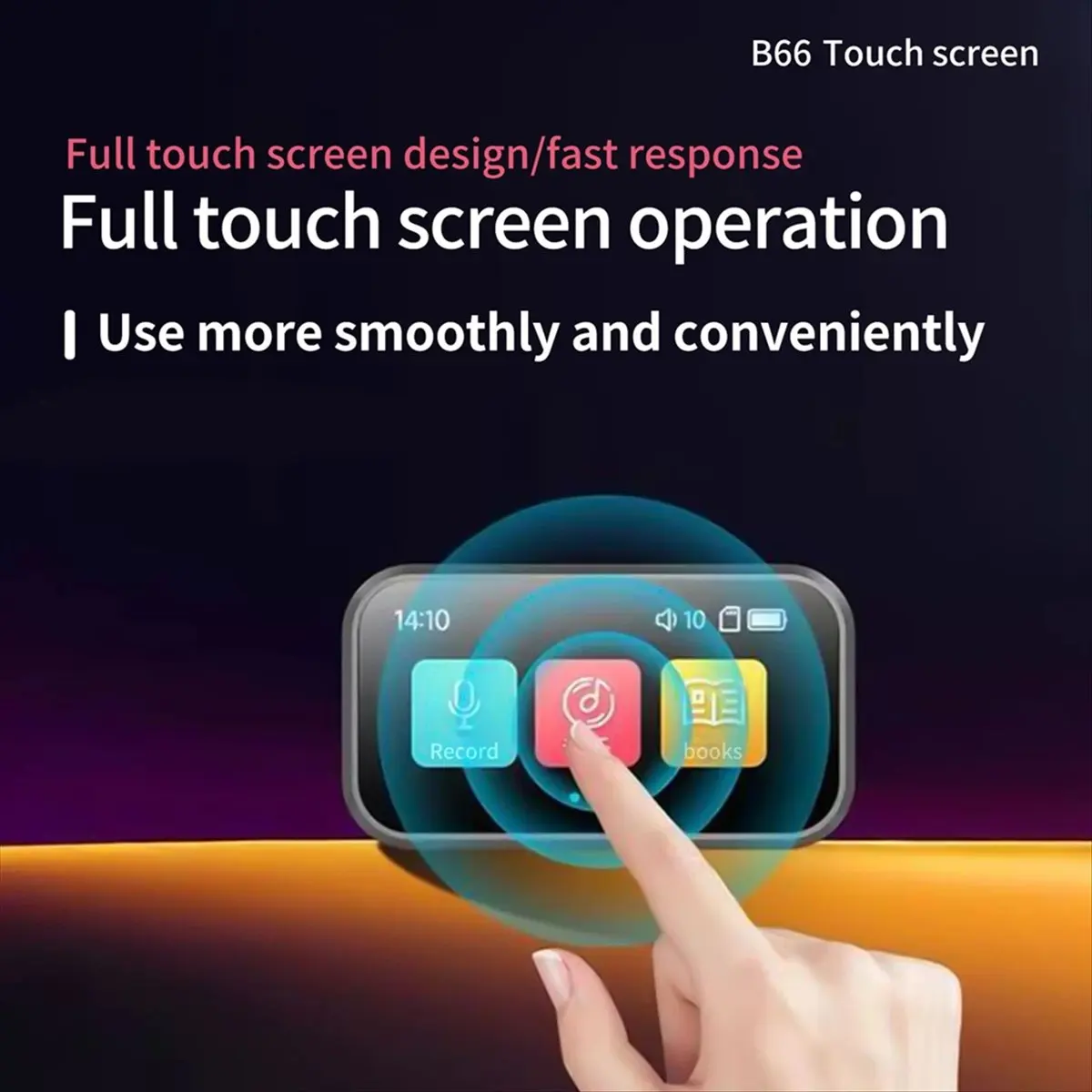 Top Sale 32GB Full Touch Screen Sports Mini Bluetooth MP3 Player HIFI Music Player E-Book FM Radio Voice Recorder Running MP4
