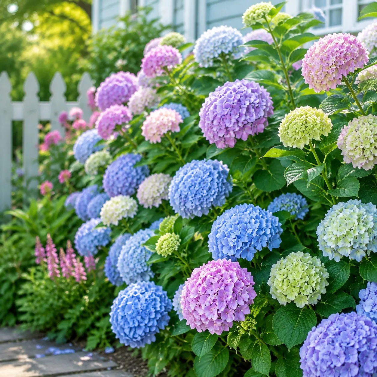 34 Semillas de Hortensia de Colores Variados para Jardín, Patio y Macetas, Fáciles de Cultivar y de Floración Prolongada