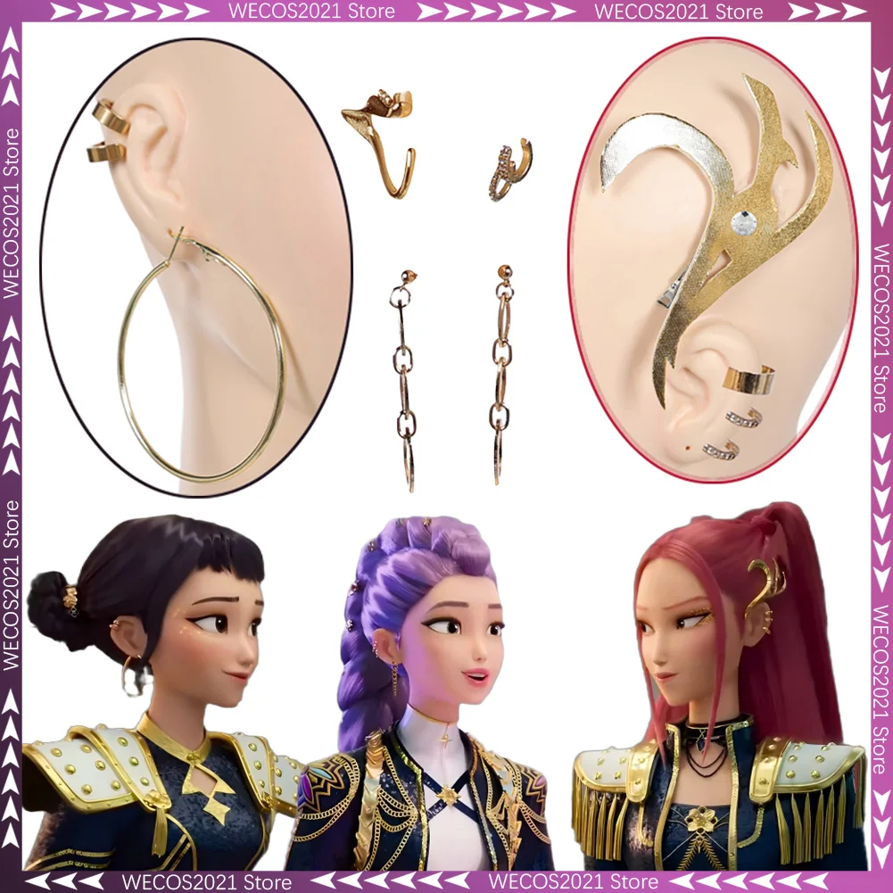 

Маскировка Demon Hunter of KPop Zoey серьги косплей Rumi ювелирные изделия мультфильм костюм аксессуары Хэллоуин женские ролевые игры подарки