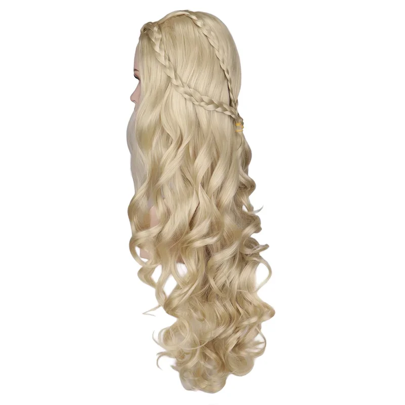 Alice Carnival White Queen Wig Curly Hair Party Formal Dress Wonderland Women Princess Wedding Evening Dress Cosplay Costumes