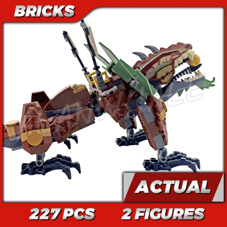 227pcs Shinobi 2011 Season Earth Dragon Defense Smashing Tail Armored Wings 2509 Building Kits Toys Compatible With Bricks