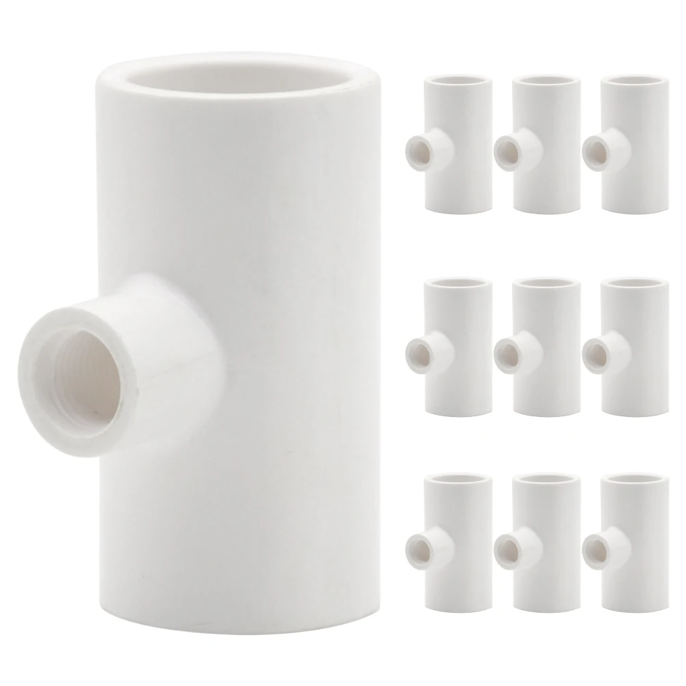 

10pcs Chicken Waterer Pvc Tee Fittings Coop Drinkers Nipples Horizontal System Durable Material Easy Installation Versatile Use