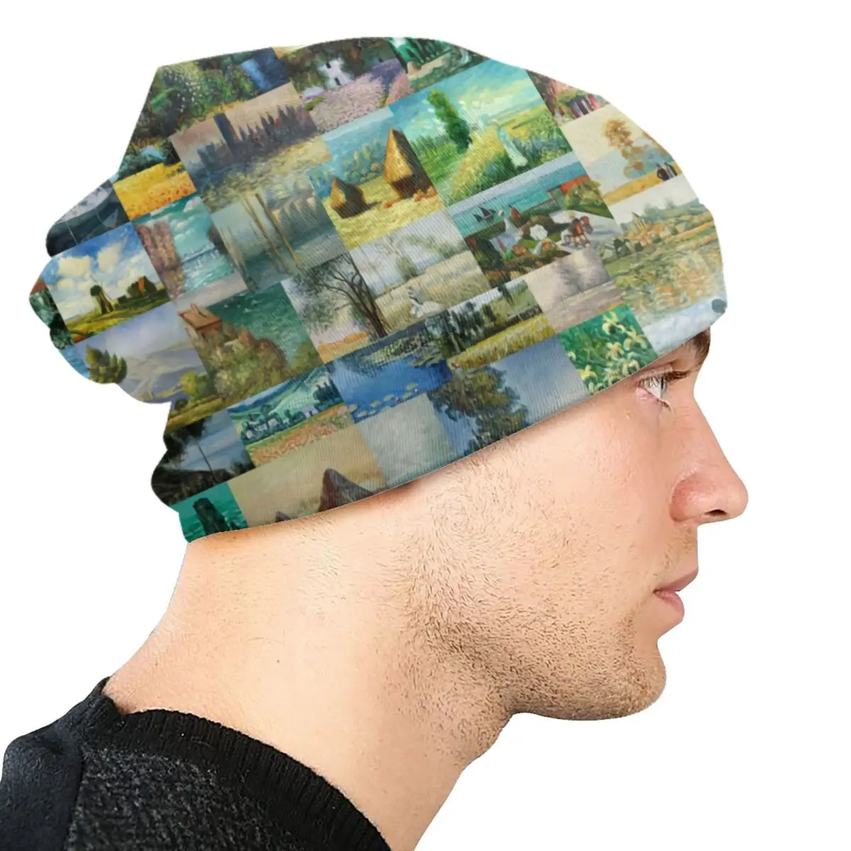 Claude Monet Painting Art Skullies Beanies Caps Unisex Winter Warm Knitted Hat Street Adult French Painter Bonnet Hats Ski Cap