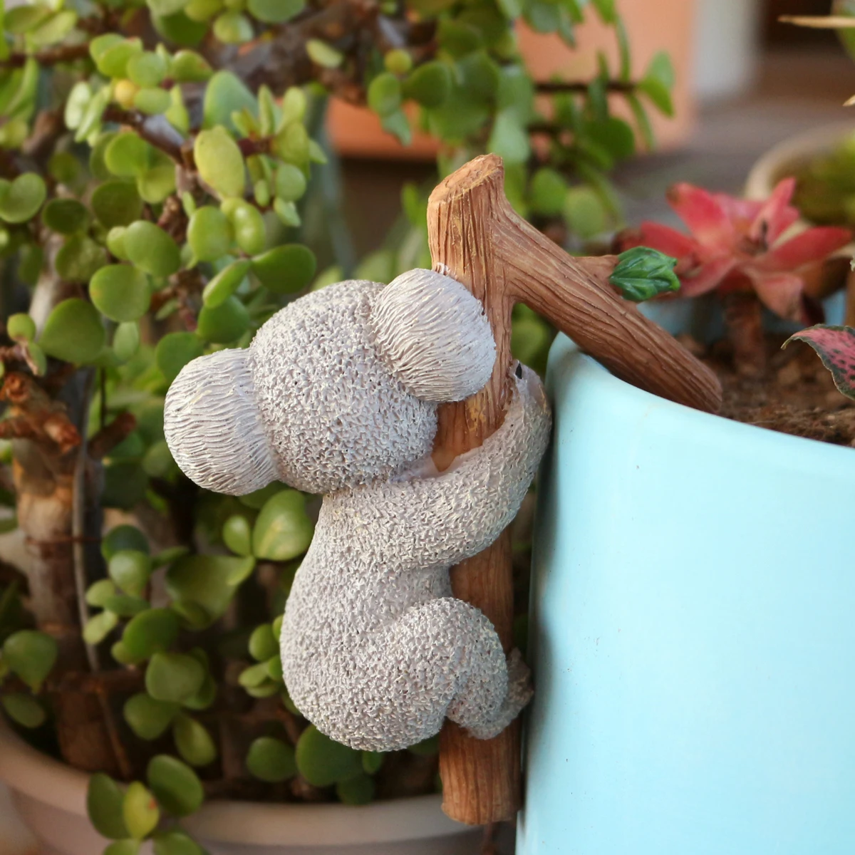1 Koala Flower Pot Pendant, Fun and Exquisite Gift, Resin Craftsmanship