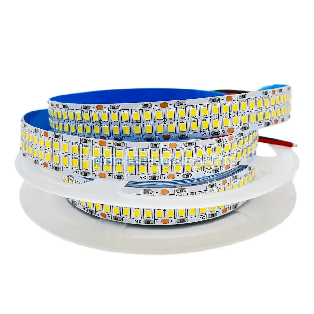 5m 12V 24V double row led strip 2835 SMD 240leds 336leds 480leds CCT Double Color Strip Dimmable Flexible Tape 2700K 4000K 6500K