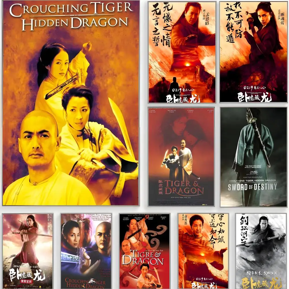 martial arts c-crouching tiger hidden dragon Poster Classic Wall Art  Home Decor  Peel and Stick Unframed