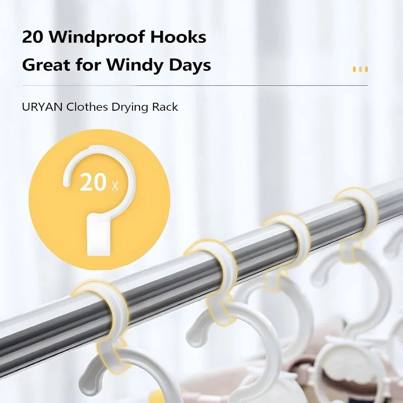 95 Inches Clothes Drying Rack, Heavy Duty Stainless Steel Laundry Drying Rack Folding Indoor Outdoor, Portable Drying Rack