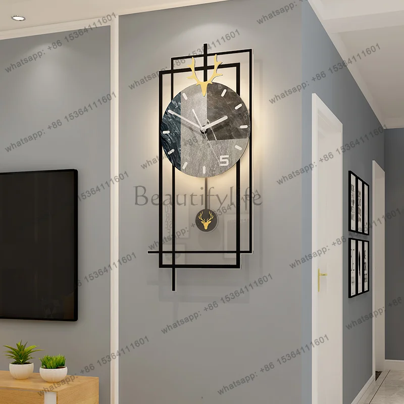 Best Sellers Vintage Modern Wall Watch Metal Wall Art Bedrooms Art Mural Simple Wall Clocks Creative Restaurant Wanduhr Ornament