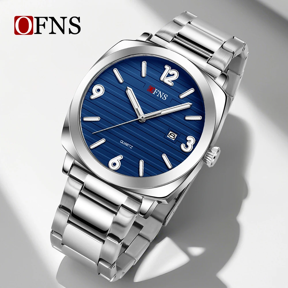 

OFNS Новинка 1618, модные тонкие мужские кварцевые часы, водостойкий ночник, один календарь, простые повседневные мужские кварцевые часы 2025