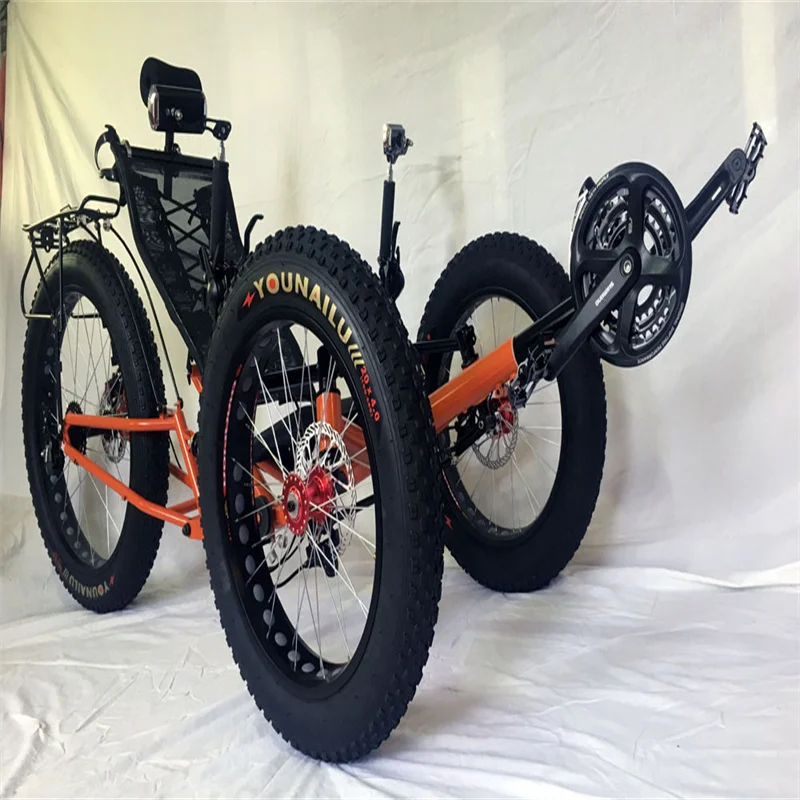 20 Inch Suspension Manpower and Electric Version Fat Tire Recumbent Trike t