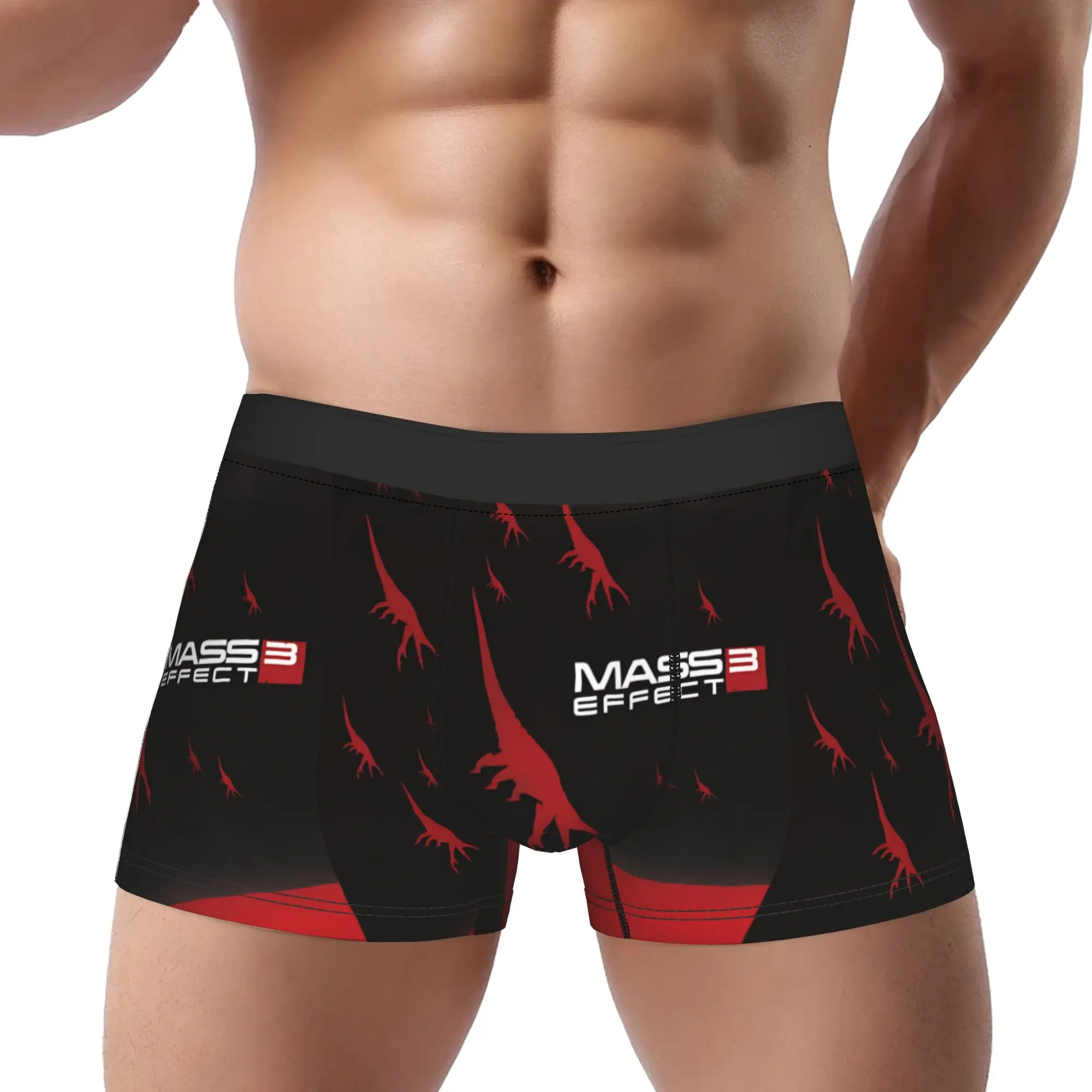 

1piece Red M-Mass Effect Underpants Breathbale Panties Man Underwear Comfortable Shorts